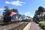 Amtrak Silver Meteor Train # 98 about to make the Winter Park Station Stop a little over an hour and a half tardy-ALC-42 # 362 and P42DC # 190 are the locomotives for this train